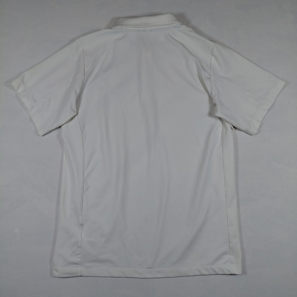 Nike Golf Kids Large Dri-Fit Polo Shirt White Green Black Stripes Short Sleeve - Picture 7 of 14